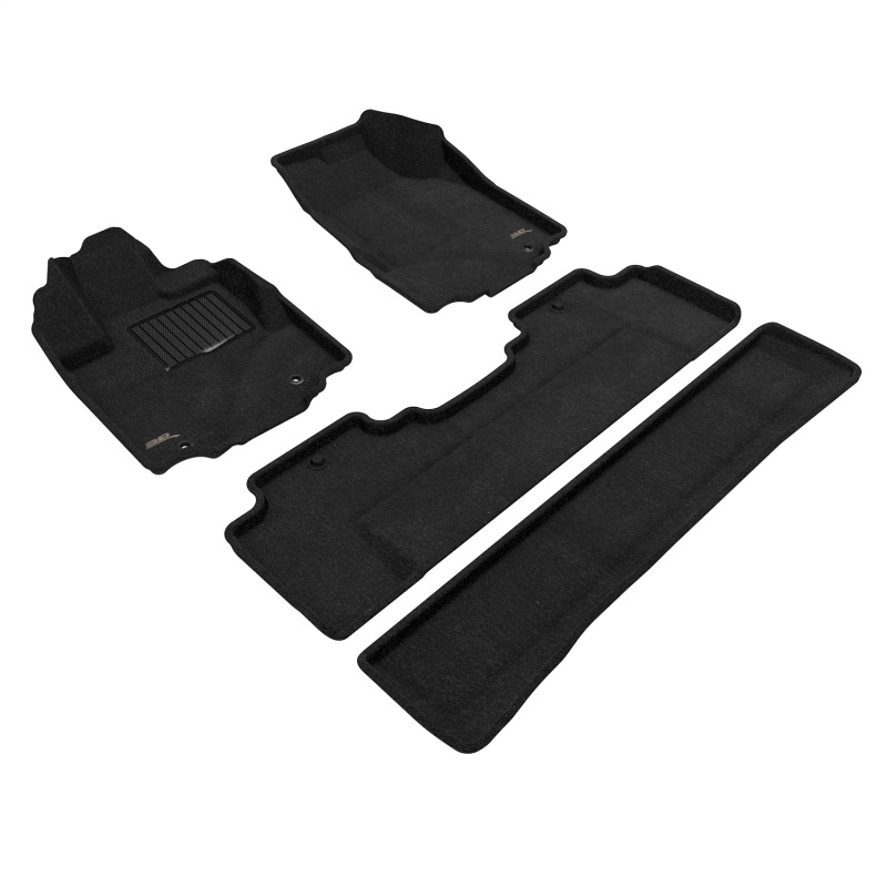 Honda Ridgeline Floor Mats - Front and Rear - 3D MAXpider - Elegant Series - Black - `06-`15